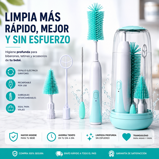 BabyClean Pro™ Sistema Inteligente de Limpieza para Biberones
