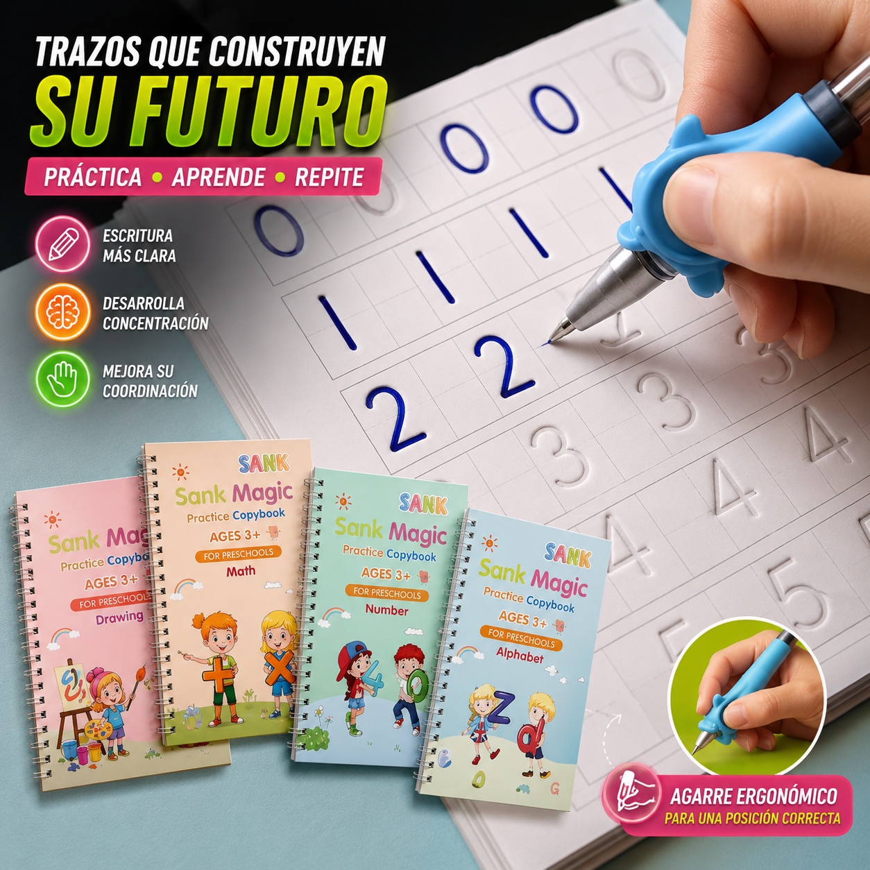MagicWrite Kids™ | Kit de Práctica Reutilizable