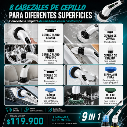 TurboClean Pro™ | Limpiador Eléctrico 9 en 1