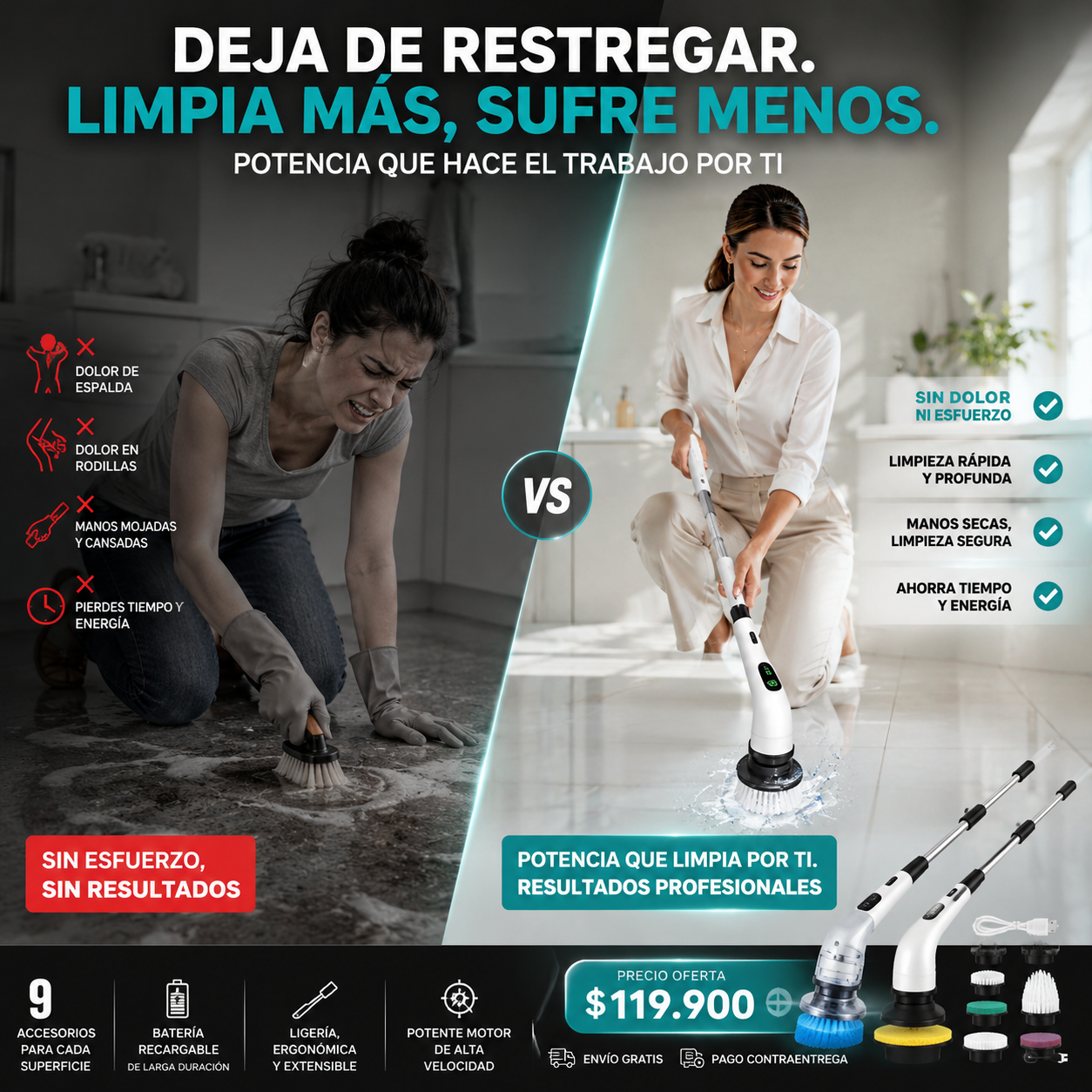 TurboClean Pro™ | Limpiador Eléctrico 9 en 1