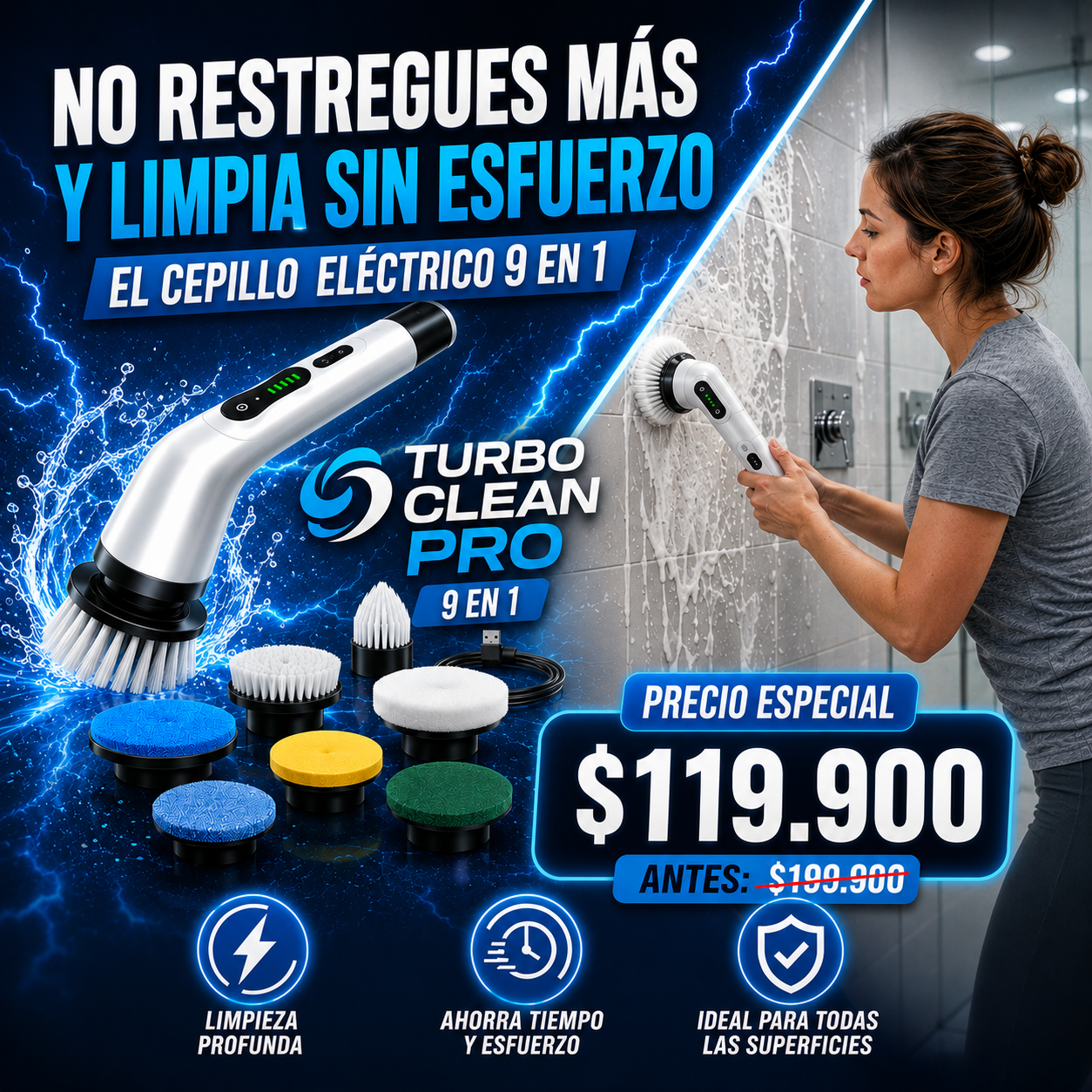 TurboClean Pro™ | Limpiador Eléctrico 9 en 1